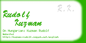 rudolf kuzman business card